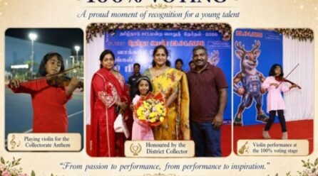 8-Year-Old Musical Prodigy Victoria Isaac Joins Forces with Chengalpattu District Collectorate for 100% Voter Turnout Campaign